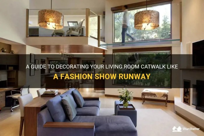 How to decorate a catwalk in living room