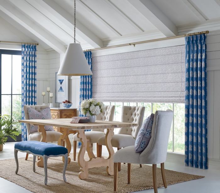 How to decorate above dining room windows