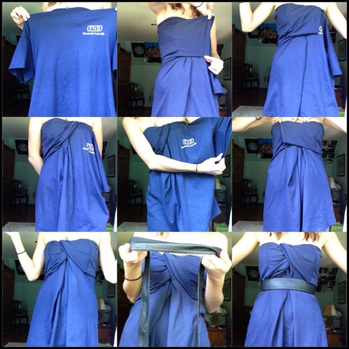 Diy shirt dress from mens shirt