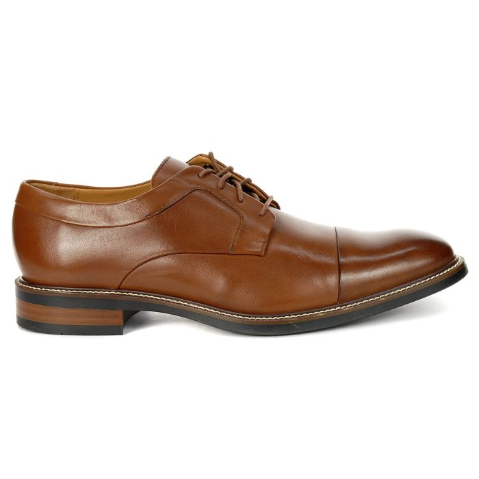 Mens tan cap toe dress shoes