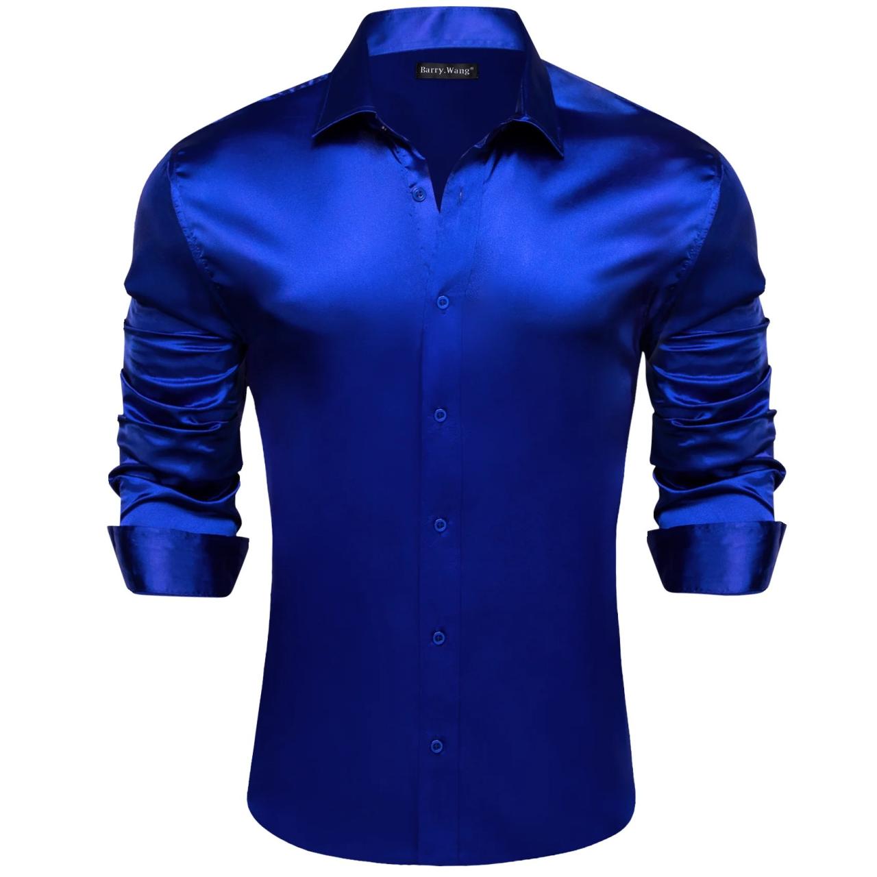 Sapphire blue mens dress shirt