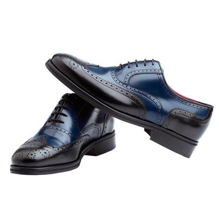 Royal blue men's dress shoes