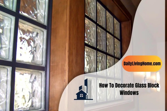 How to decorate glass block windows