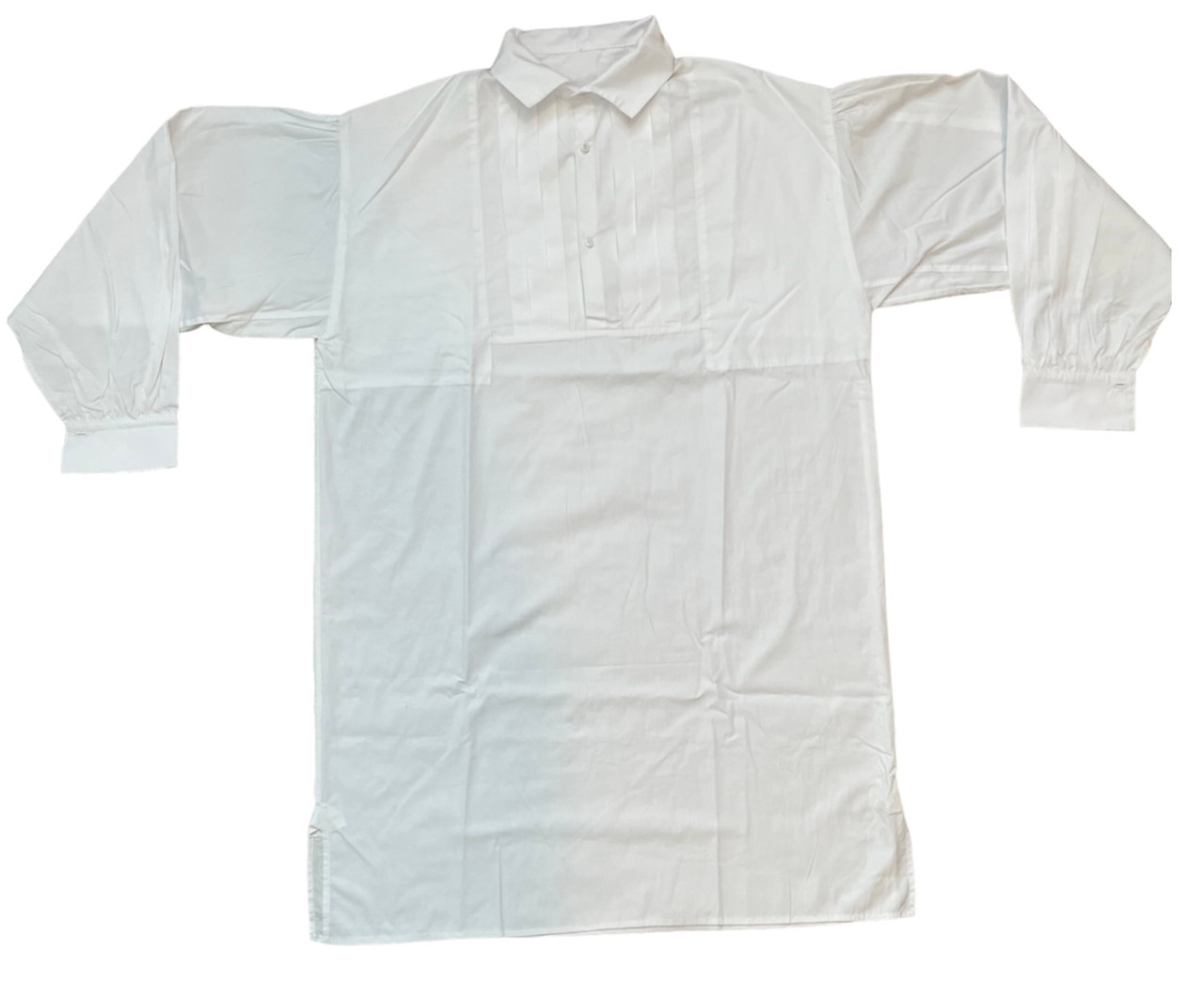 Men's pleated front dress shirt