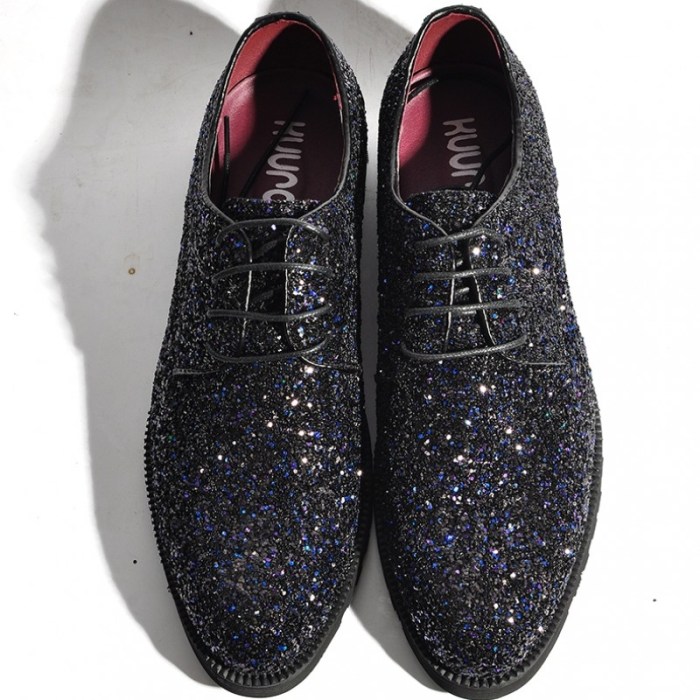 Mens black sparkly dress shoes