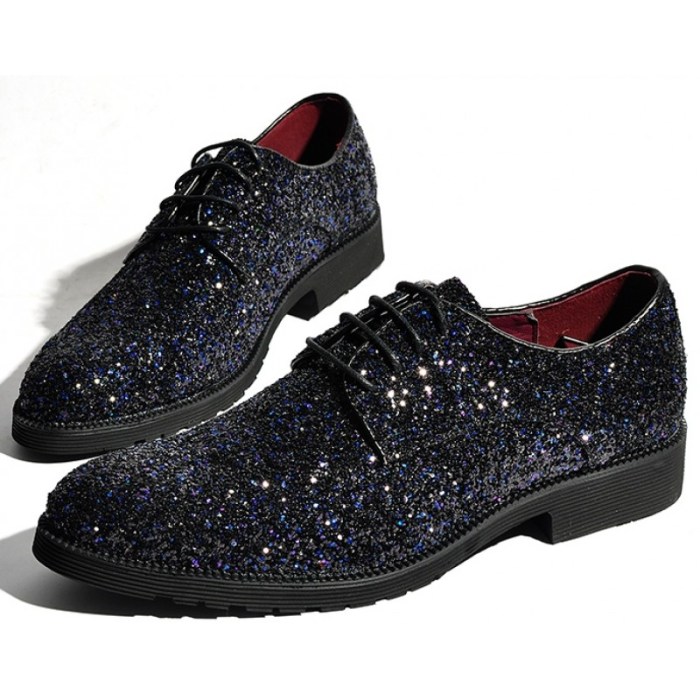 Mens black sparkly dress shoes