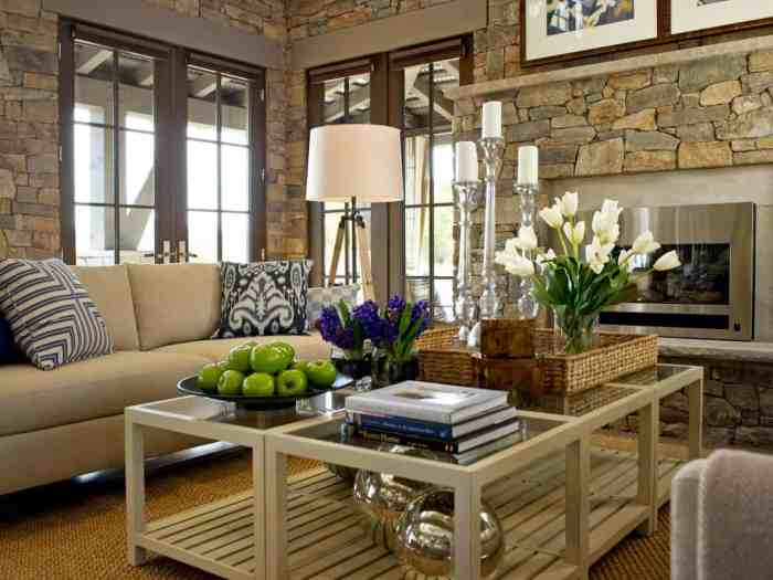 How to decorate living room center table