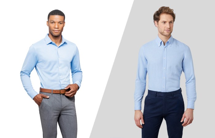 Light blue dress shirts for men