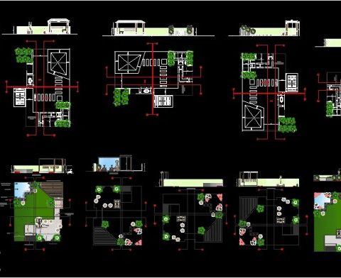 Desain teras rumah outocad