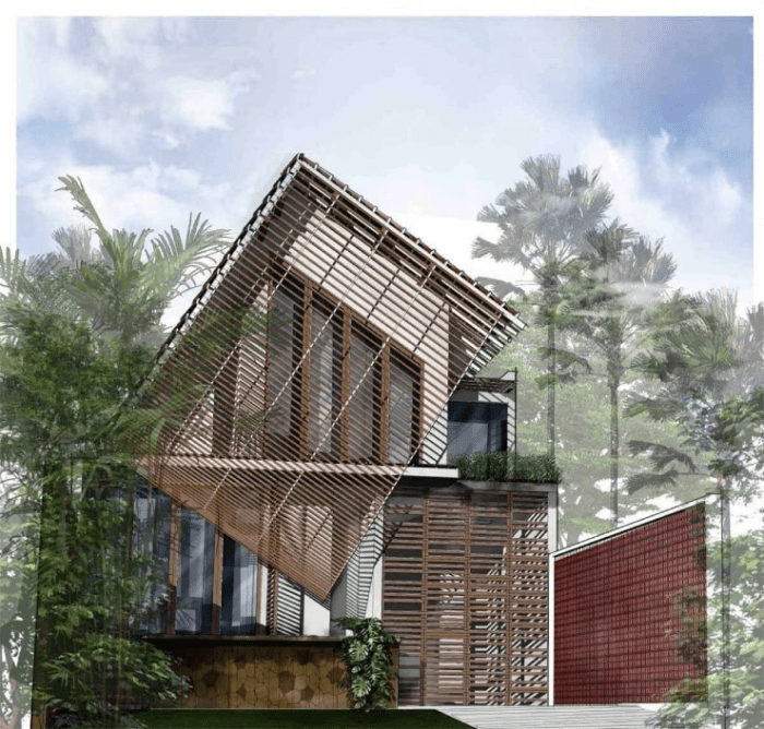 Desain tinggi megah rumah ukuran 7x10