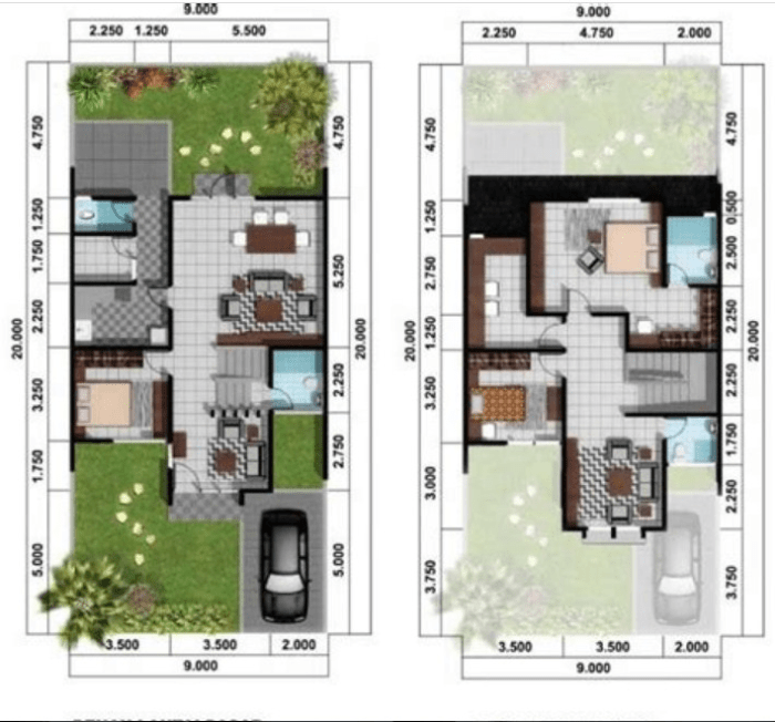 Desain tinggi megah rumah ukuran 7x10